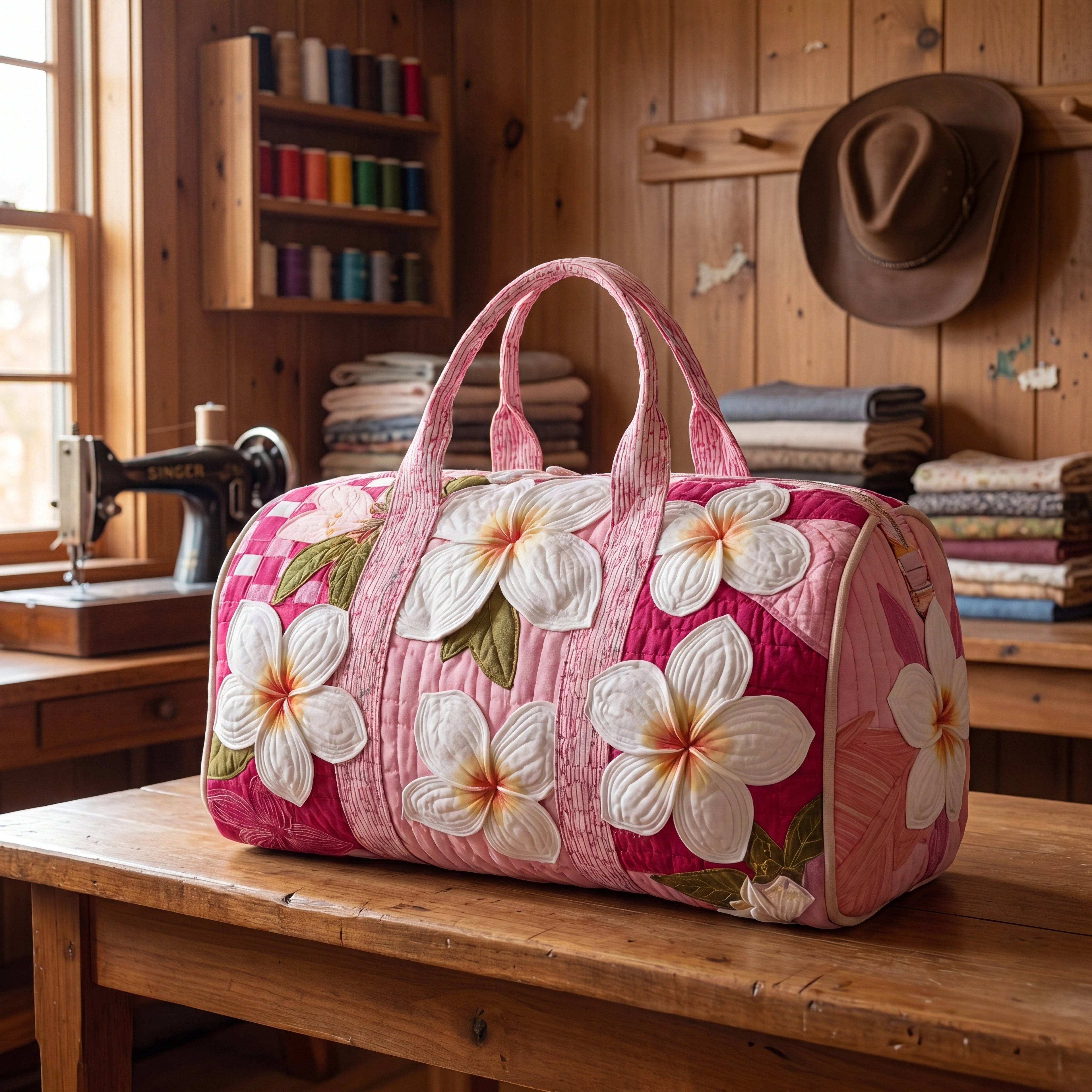 Handmade Quilted Duffle Bag