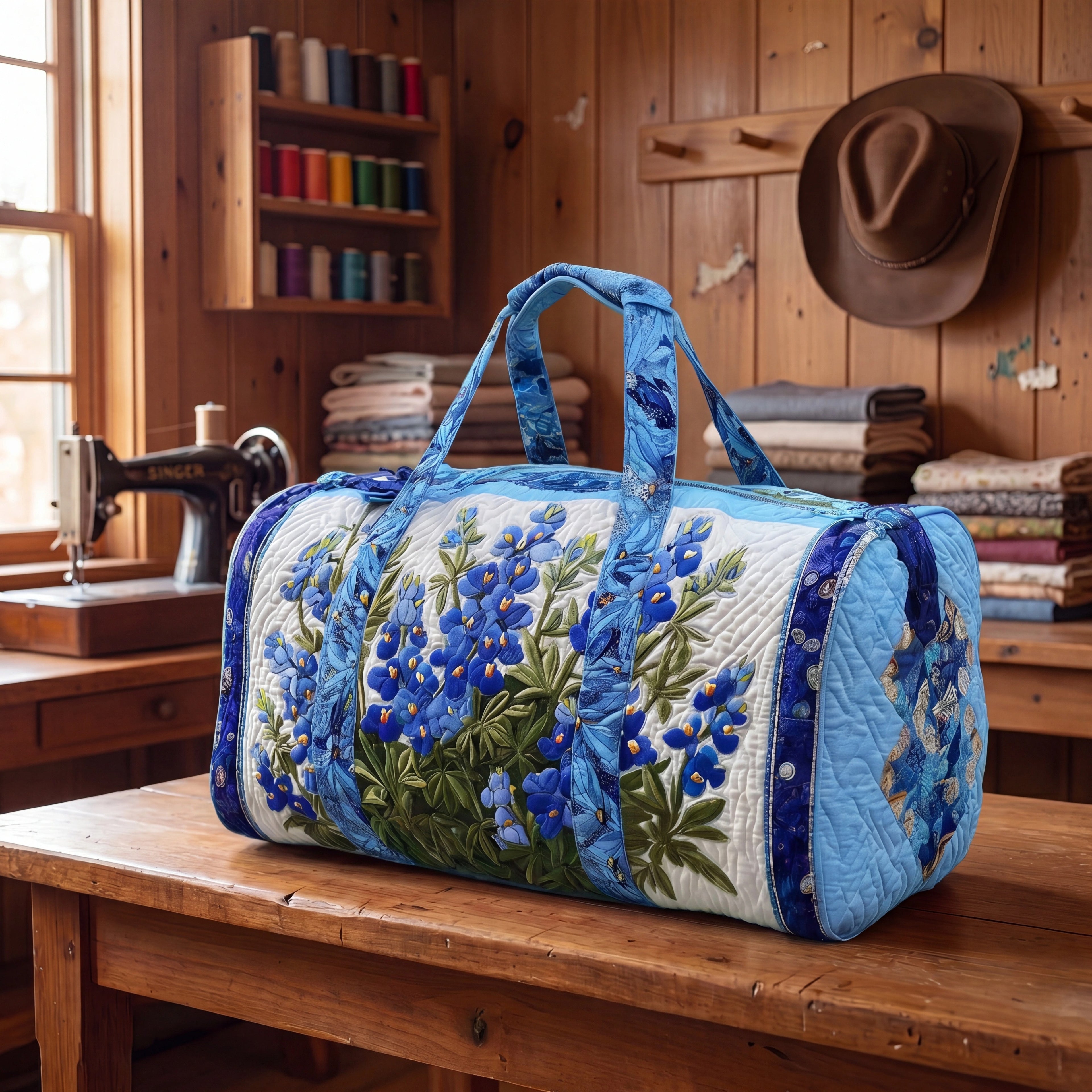 Handmade Quilted Duffle Bag