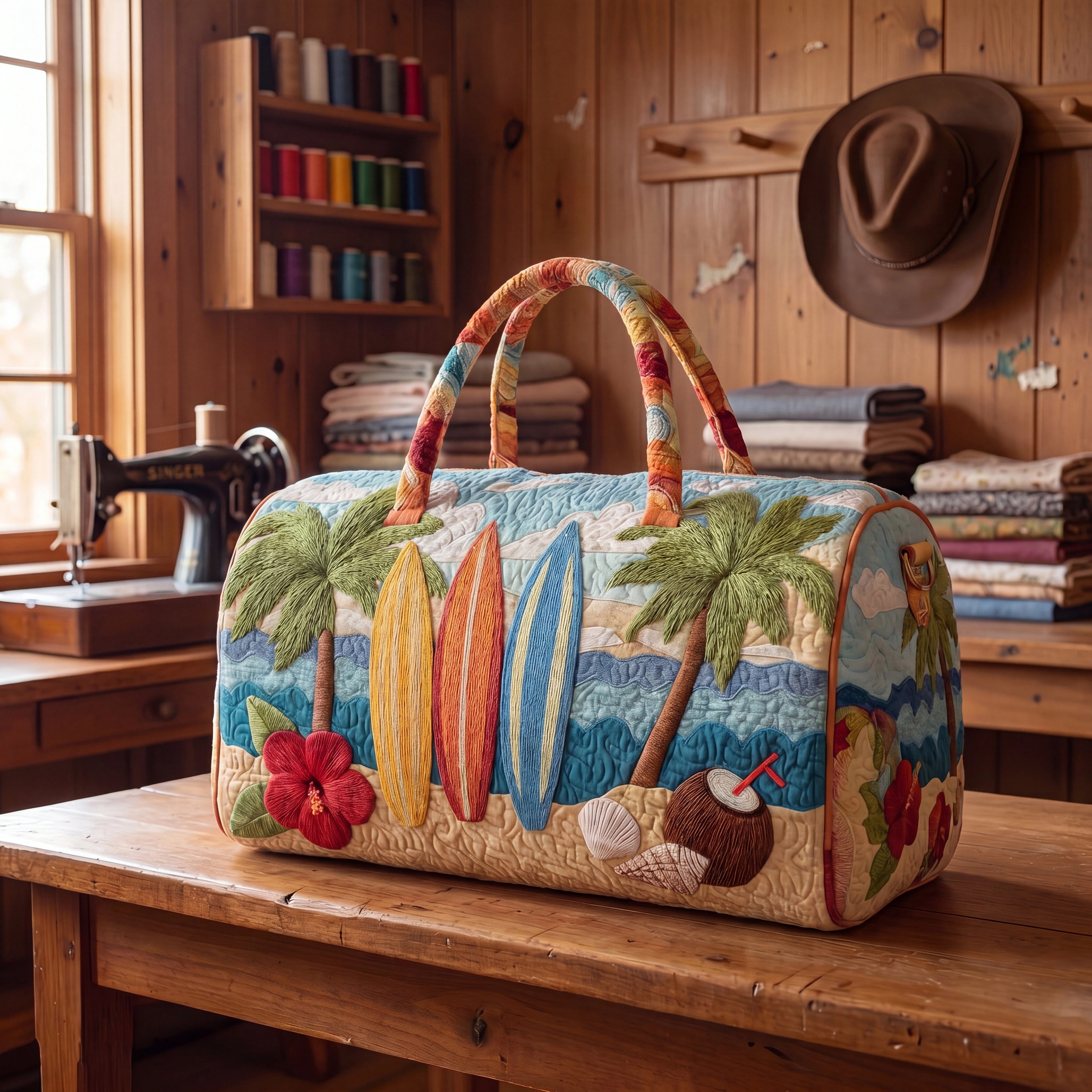 Handmade Quilted Duffle Bag