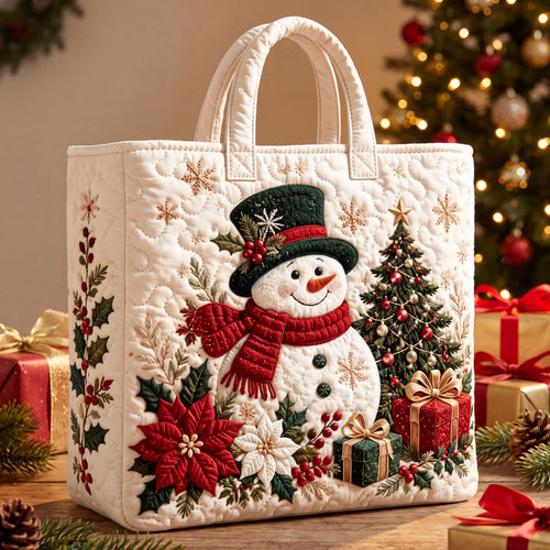 Christmas Quilted Tote Bag