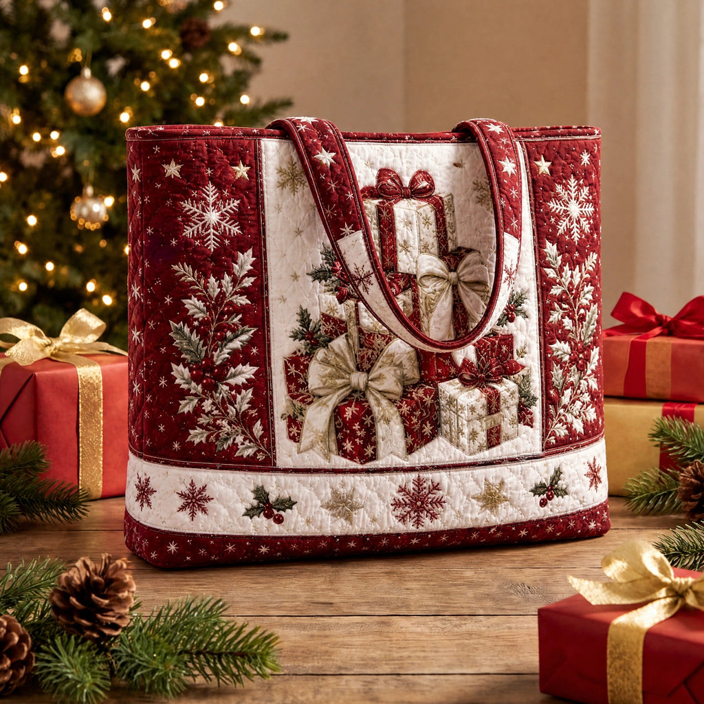 Christmas Quilted Tote Bag